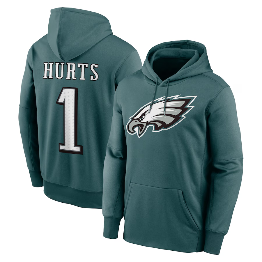 2025 Philadelphia Eagles #1 Hurts Hoodie 0819->detroit lions->NFL Jersey
